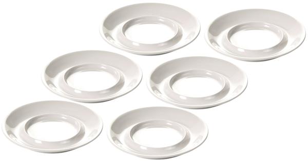 Melamin weiß Untertasse 14,5cm - 6 Stück